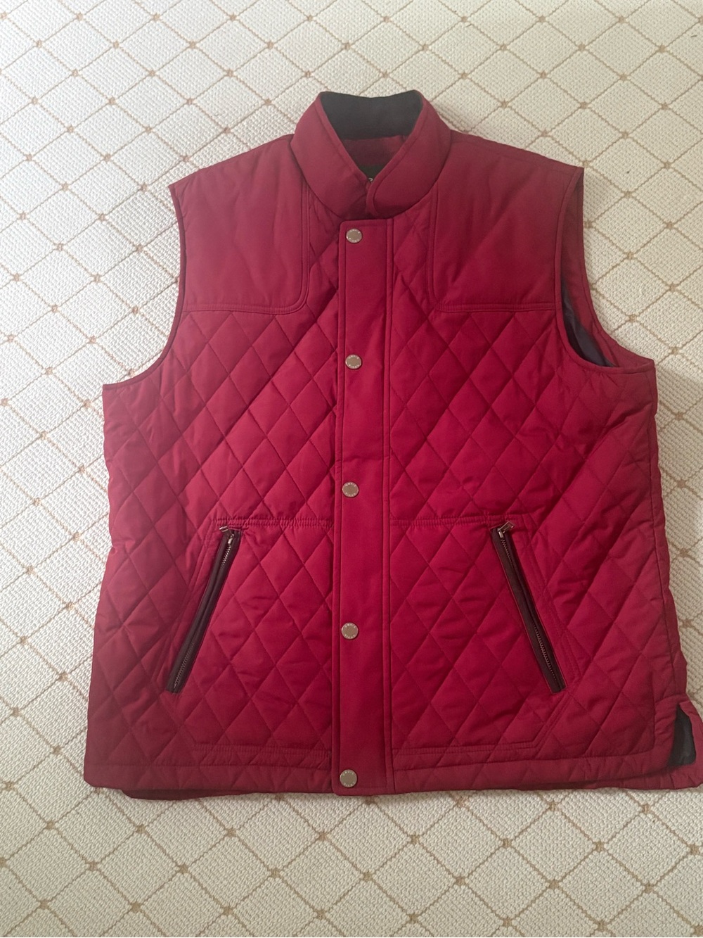 Orvis Men's Quilted Red Vest Jacket xl